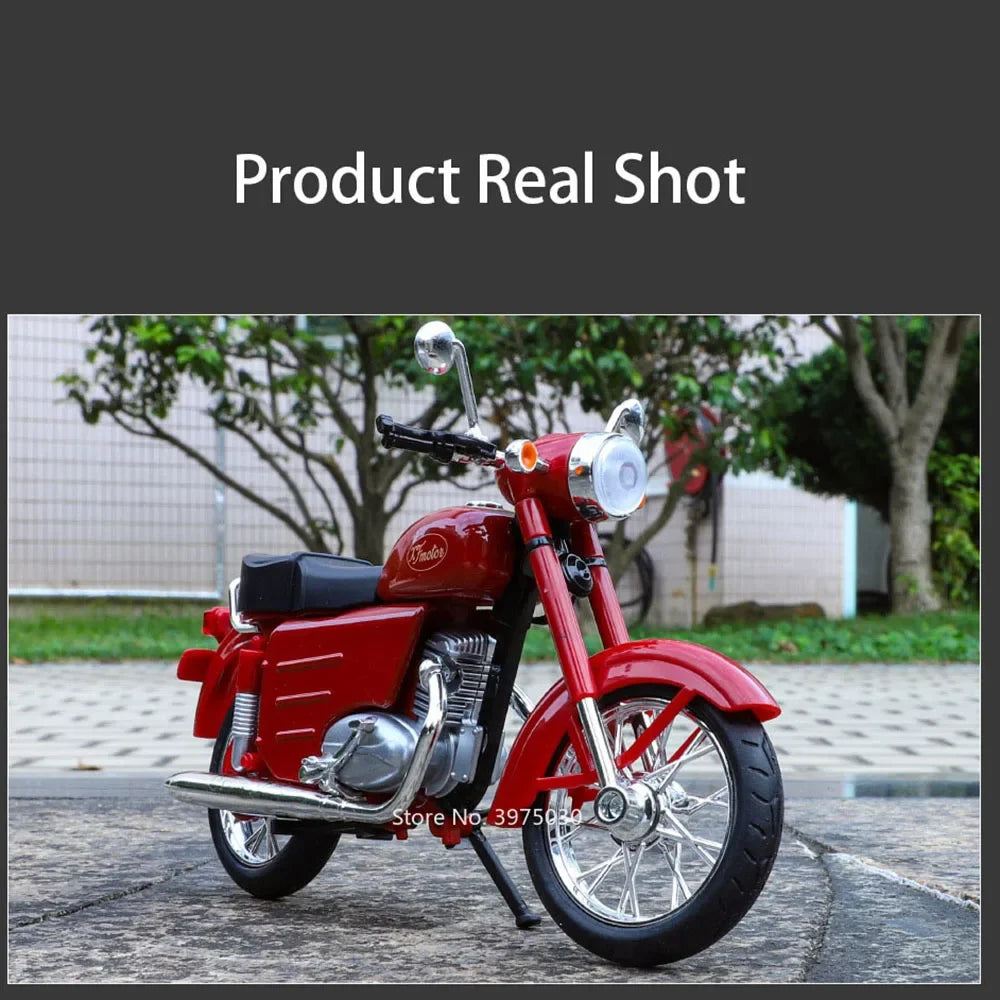 1:10 XF250 Motorcycle Alloy Diecast Models Cars Toy Wheel Steering with Light Miniature Motorcycles Children's Educational Toys